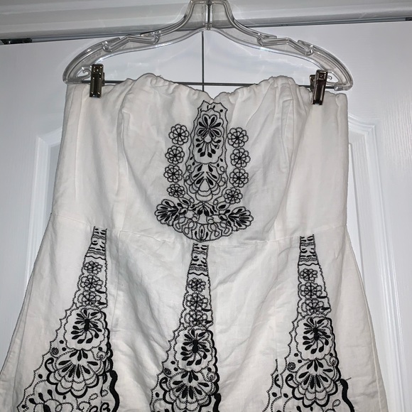 BANANA REPUBLIC white Strapless Dress size 14 - Picture 6 of 13